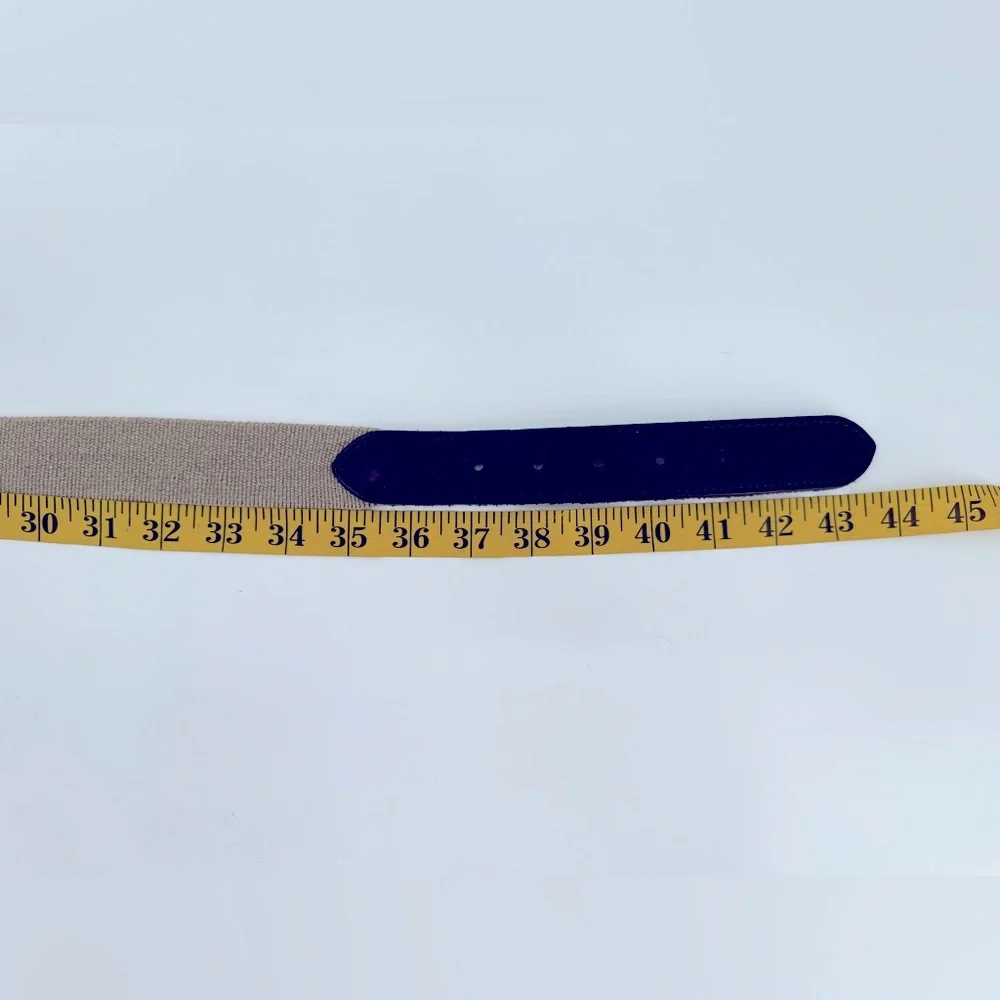 Vintage Eddie Bauer Stretchy & Leather Belt 38/40‎